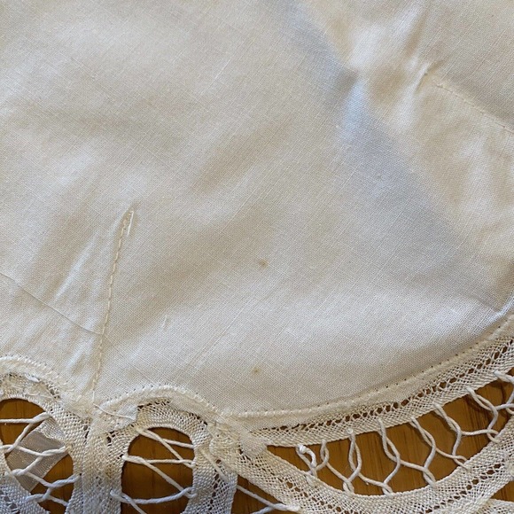 Vintage Belgian Lace Bread Warmer Bun Holder Scone Muffin Holiday Cottage 1940s - Picture 8 of 10